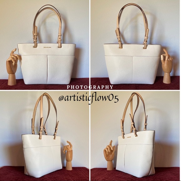 NEW! MK Bedford Medium Top Zip Pocket Leather Tote - Picture 8 of 12